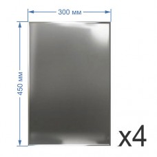 Зеркальная плитка 30x45 см  (4шт.) с част. фацетом 5 мм (прямоугольник)